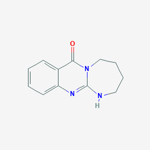 molecular formula C12H13N3O B5643482 2,3,4,5-四氢[1,3]二氮杂菲[2,1-b]喹唑啉-7(1H)-酮 