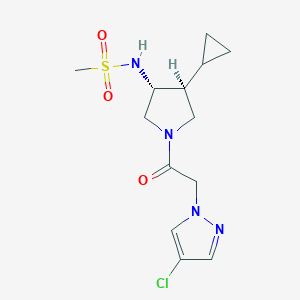 N-[(3R,4S)-1-[2-(4-chloropyrazol-1-yl)acetyl]-4-cyclopropylpyrrolidin-3-yl]methanesulfonamide