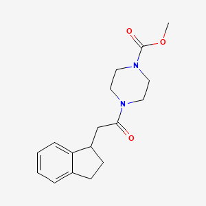 methyl 4-(2,3-dihydro-1H-inden-1-ylacetyl)-1-piperazinecarboxylate