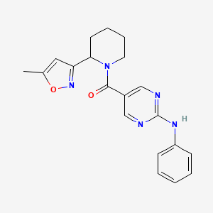 5-{[2-(5-methyl-3-isoxazolyl)-1-piperidinyl]carbonyl}-N-phenyl-2-pyrimidinamine