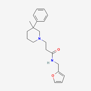 N-(2-furylmethyl)-3-(3-methyl-3-phenylpiperidin-1-yl)propanamide