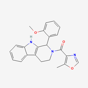 molecular formula C23H21N3O3 B5643587 1-(2-methoxyphenyl)-2-[(5-methyl-1,3-oxazol-4-yl)carbonyl]-2,3,4,9-tetrahydro-1H-beta-carboline 