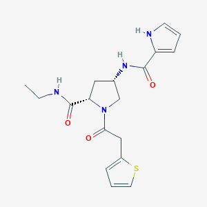 (4S)-N-ethyl-4-[(1H-pyrrol-2-ylcarbonyl)amino]-1-(2-thienylacetyl)-L-prolinamide