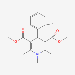 molecular formula C19H23NO4 B5643600 dimethyl 1,2,6-trimethyl-4-(2-methylphenyl)-1,4-dihydro-3,5-pyridinedicarboxylate 