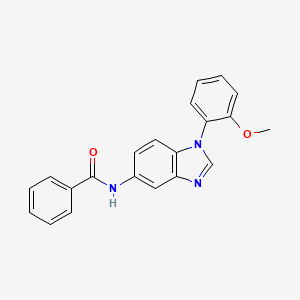 molecular formula C21H17N3O2 B5643641 N-[1-(2-methoxyphenyl)-1H-benzimidazol-5-yl]benzamide 