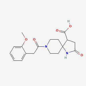 8-[(2-methoxyphenyl)acetyl]-2-oxo-1,8-diazaspiro[4.5]decane-4-carboxylic acid