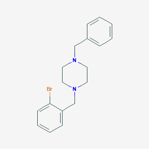 molecular formula C18H21BrN2 B5643686 1-benzyl-4-(2-bromobenzyl)piperazine 