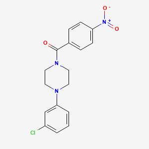 molecular formula C17H16ClN3O3 B5643697 1-(3-chlorophenyl)-4-(4-nitrobenzoyl)piperazine CAS No. 5354-25-6