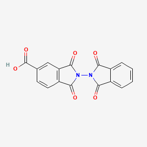 molecular formula C17H8N2O6 B5643703 1,1',3,3'-tetraoxo-1,1',3,3'-tetrahydro-2,2'-biisoindole-5-carboxylic acid 