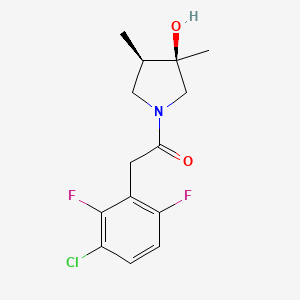 (3R*,4R*)-1-[(3-chloro-2,6-difluorophenyl)acetyl]-3,4-dimethyl-3-pyrrolidinol