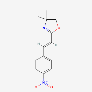 molecular formula C13H14N2O3 B5643738 4,4-dimethyl-2-[2-(4-nitrophenyl)vinyl]-4,5-dihydro-1,3-oxazole 
