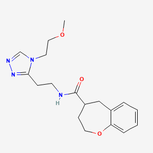 molecular formula C18H24N4O3 B5643748 N-{2-[4-(2-methoxyethyl)-4H-1,2,4-triazol-3-yl]ethyl}-2,3,4,5-tetrahydro-1-benzoxepine-4-carboxamide 
