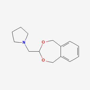 molecular formula C14H19NO2 B5643774 1-(1,5-dihydro-2,4-benzodioxepin-3-ylmethyl)pyrrolidine 