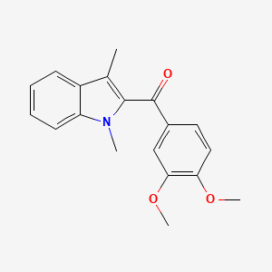 molecular formula C19H19NO3 B5643811 (3,4-dimethoxyphenyl)(1,3-dimethyl-1H-indol-2-yl)methanone 