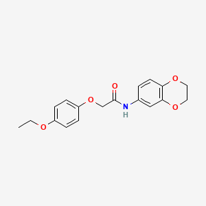 molecular formula C18H19NO5 B5643851 N-(2,3-dihydro-1,4-benzodioxin-6-yl)-2-(4-ethoxyphenoxy)acetamide 
