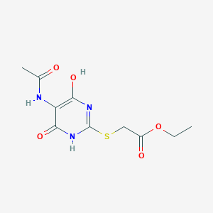 molecular formula C10H13N3O5S B5643864 ethyl {[5-(acetylamino)-4,6-dihydroxy-2-pyrimidinyl]thio}acetate 