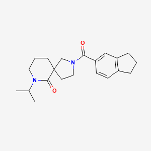 molecular formula C21H28N2O2 B5643901 2-(2,3-dihydro-1H-inden-5-ylcarbonyl)-7-isopropyl-2,7-diazaspiro[4.5]decan-6-one 