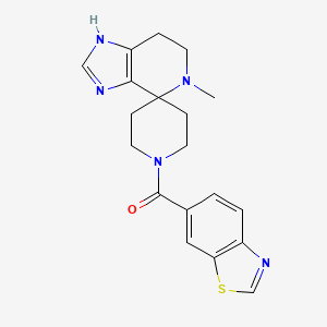 molecular formula C19H21N5OS B5643914 1'-(1,3-benzothiazol-6-ylcarbonyl)-5-methyl-1,5,6,7-tetrahydrospiro[imidazo[4,5-c]pyridine-4,4'-piperidine] 