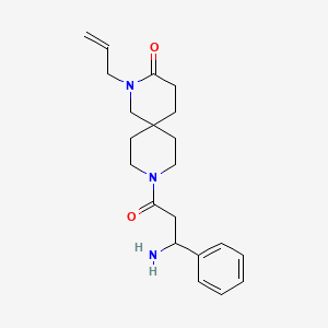 molecular formula C21H29N3O2 B5643922 2-allyl-9-(3-amino-3-phenylpropanoyl)-2,9-diazaspiro[5.5]undecan-3-one 