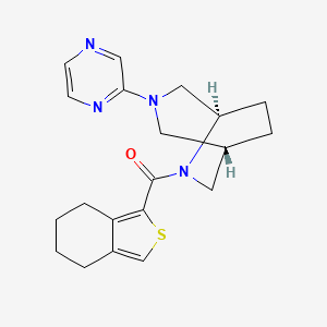 molecular formula C20H24N4OS B5643942 (1S*,5R*)-3-(2-pyrazinyl)-6-(4,5,6,7-tetrahydro-2-benzothien-1-ylcarbonyl)-3,6-diazabicyclo[3.2.2]nonane 