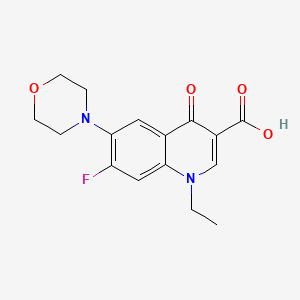 molecular formula C16H17FN2O4 B5643952 1-ethyl-7-fluoro-6-(4-morpholinyl)-4-oxo-1,4-dihydro-3-quinolinecarboxylic acid 
