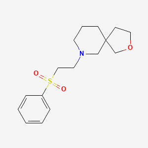 molecular formula C16H23NO3S B5643982 7-[2-(phenylsulfonyl)ethyl]-2-oxa-7-azaspiro[4.5]decane 