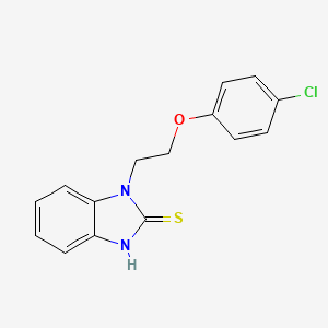 molecular formula C15H13ClN2OS B5644000 1-[2-(4-chlorophenoxy)ethyl]-1H-benzimidazole-2-thiol 