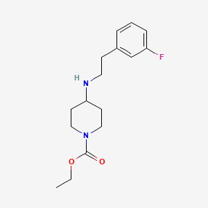 molecular formula C16H23FN2O2 B5644011 ethyl 4-{[2-(3-fluorophenyl)ethyl]amino}-1-piperidinecarboxylate 