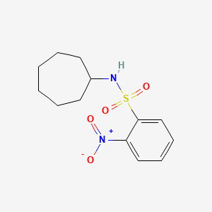 molecular formula C13H18N2O4S B5644021 N-cycloheptyl-2-nitrobenzenesulfonamide 