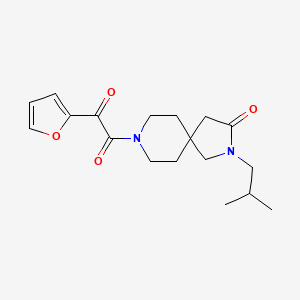 molecular formula C18H24N2O4 B5644035 8-[2-furyl(oxo)acetyl]-2-isobutyl-2,8-diazaspiro[4.5]decan-3-one 