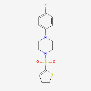 molecular formula C14H15FN2O2S2 B5644054 1-(4-fluorophenyl)-4-(2-thienylsulfonyl)piperazine 