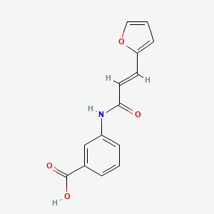 molecular formula C14H11NO4 B5644074 3-{[3-(2-furyl)acryloyl]amino}benzoic acid 