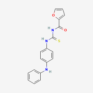 molecular formula C18H15N3O2S B5644110 N-{[(4-anilinophenyl)amino]carbonothioyl}-2-furamide 