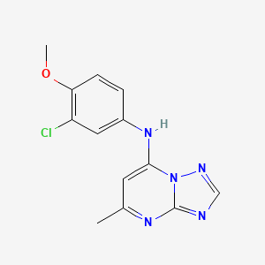 molecular formula C13H12ClN5O B5644147 N-(3-chloro-4-methoxyphenyl)-5-methyl[1,2,4]triazolo[1,5-a]pyrimidin-7-amine 