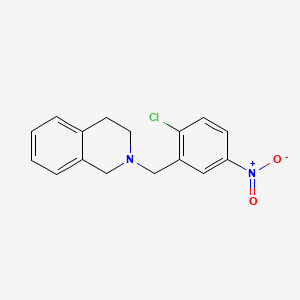 molecular formula C16H15ClN2O2 B5644163 2-(2-chloro-5-nitrobenzyl)-1,2,3,4-tetrahydroisoquinoline CAS No. 414893-82-6