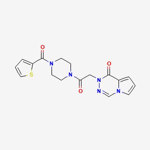 molecular formula C17H17N5O3S B5644183 2-{2-oxo-2-[4-(2-thienylcarbonyl)piperazin-1-yl]ethyl}pyrrolo[1,2-d][1,2,4]triazin-1(2H)-one 