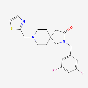 molecular formula C19H21F2N3OS B5644257 2-(3,5-difluorobenzyl)-8-(1,3-thiazol-2-ylmethyl)-2,8-diazaspiro[4.5]decan-3-one 