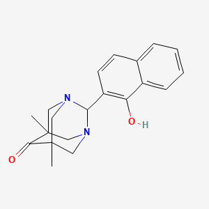 molecular formula C20H22N2O2 B5644290 2-(1-hydroxy-2-naphthyl)-5,7-dimethyl-1,3-diazatricyclo[3.3.1.1~3,7~]decan-6-one 