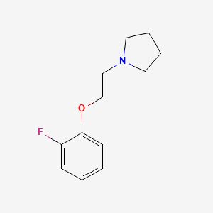 molecular formula C12H16FNO B5644300 1-[2-(2-fluorophenoxy)ethyl]pyrrolidine 