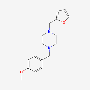 molecular formula C17H22N2O2 B5644309 1-(2-furylmethyl)-4-(4-methoxybenzyl)piperazine 