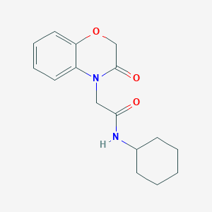 molecular formula C16H20N2O3 B5644317 N-cyclohexyl-2-(3-oxo-2,3-dihydro-4H-1,4-benzoxazin-4-yl)acetamide 