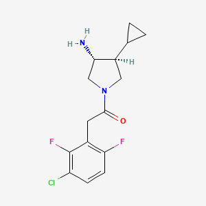 molecular formula C15H17ClF2N2O B5644323 (3R*,4S*)-1-[(3-chloro-2,6-difluorophenyl)acetyl]-4-cyclopropylpyrrolidin-3-amine 