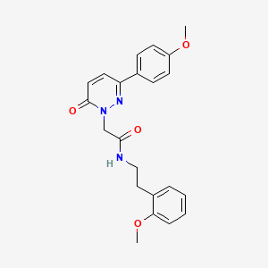molecular formula C22H23N3O4 B5644359 N-[2-(2-methoxyphenyl)ethyl]-2-[3-(4-methoxyphenyl)-6-oxo-1(6H)-pyridazinyl]acetamide 