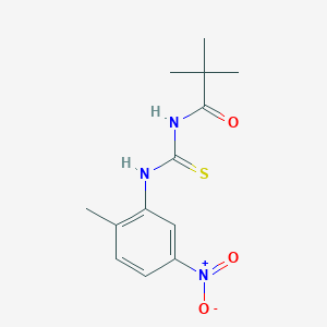 molecular formula C13H17N3O3S B5644366 2,2-dimethyl-N-{[(2-methyl-5-nitrophenyl)amino]carbonothioyl}propanamide 