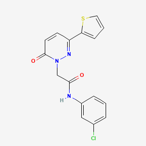 molecular formula C16H12ClN3O2S B5644383 N-(3-chlorophenyl)-2-[6-oxo-3-(2-thienyl)-1(6H)-pyridazinyl]acetamide 
