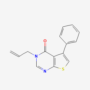 molecular formula C15H12N2OS B5644412 3-allyl-5-phenylthieno[2,3-d]pyrimidin-4(3H)-one 