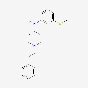 molecular formula C20H26N2S B5644427 N-[3-(methylthio)phenyl]-1-(2-phenylethyl)-4-piperidinamine 