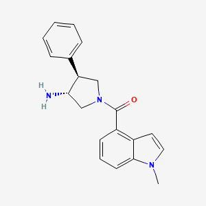 molecular formula C20H21N3O B5644439 (3R*,4S*)-1-[(1-methyl-1H-indol-4-yl)carbonyl]-4-phenylpyrrolidin-3-amine 