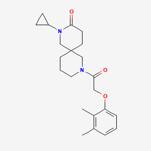 molecular formula C22H30N2O3 B5644445 2-cyclopropyl-8-[(2,3-dimethylphenoxy)acetyl]-2,8-diazaspiro[5.5]undecan-3-one 