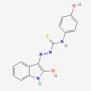 molecular formula C15H12N4O2S B5644485 1H-indole-2,3-dione 3-[N-(4-hydroxyphenyl)thiosemicarbazone] 